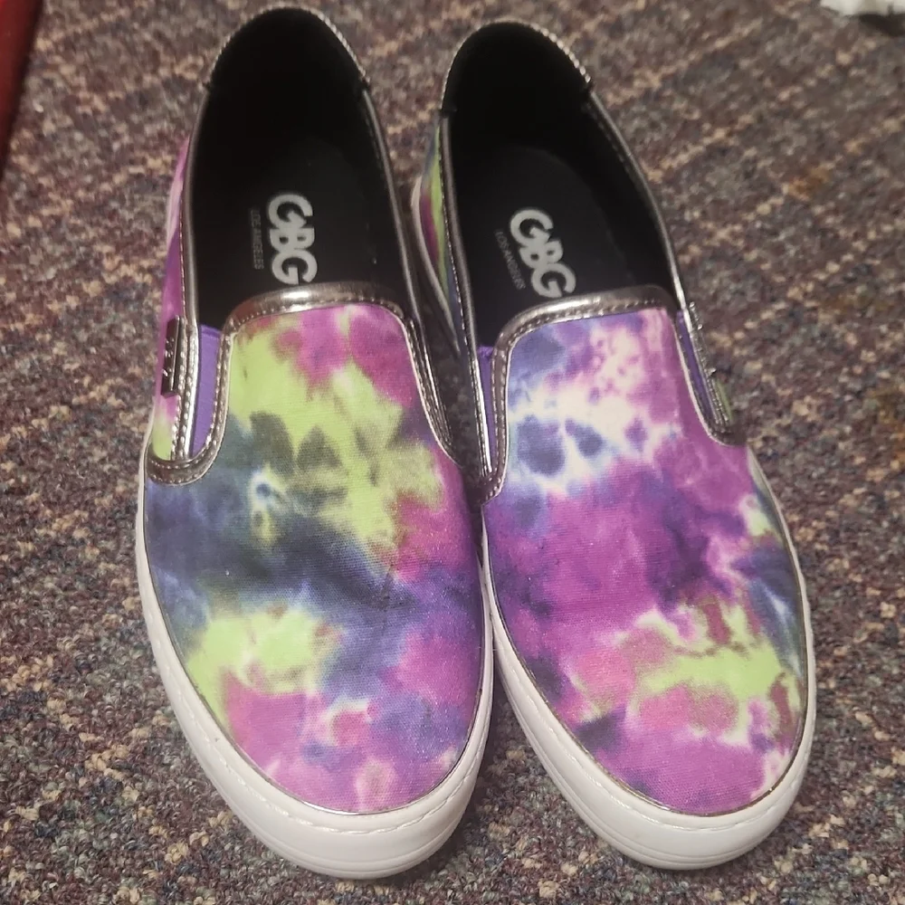 Summer 60% Off Sale CBG Los Angeles Guess Tie-Dye Slip-On Sneakers